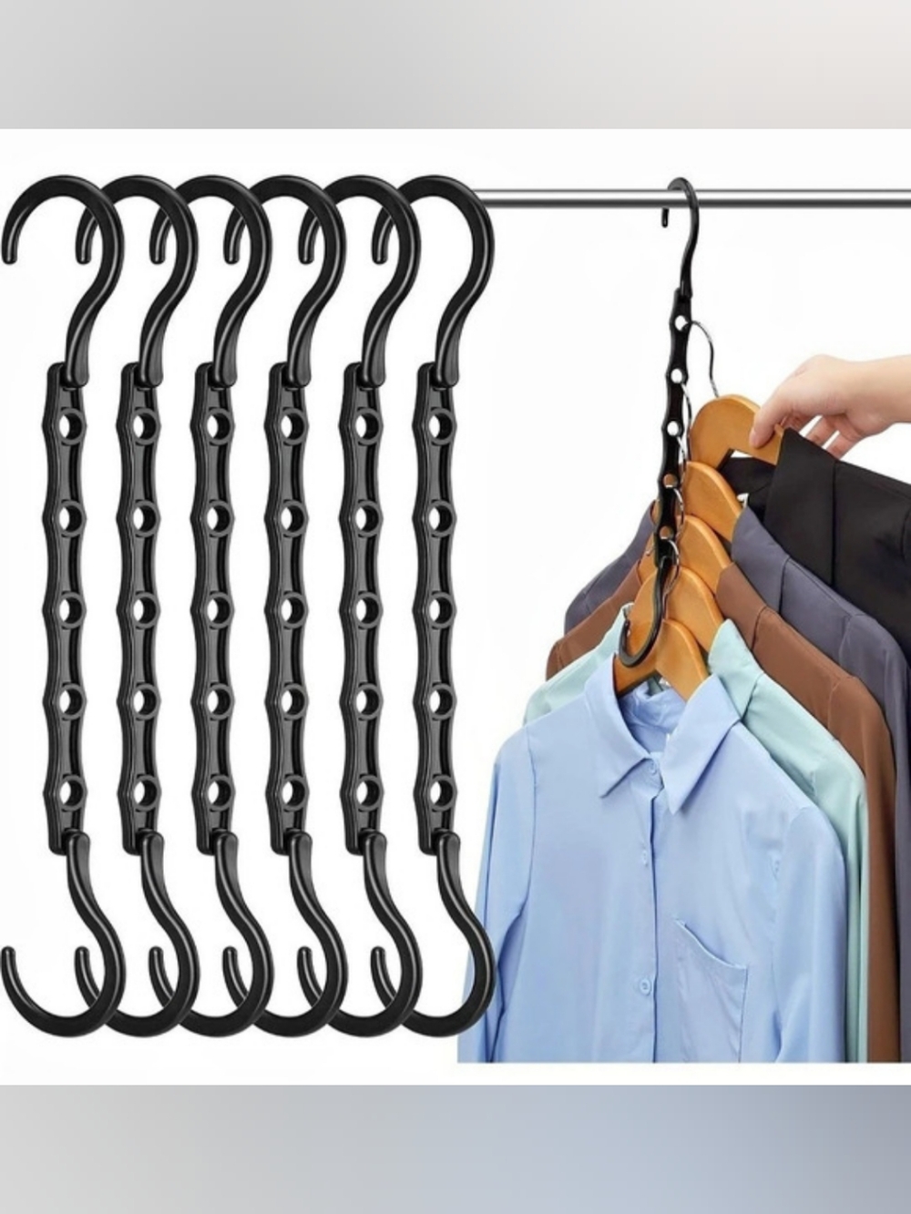 22 Black Closet Hanger Organizer